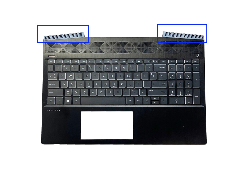 New-Orig HP Pavilion 15-CX TPN-C133 15.6" Palmrest Bezel with US-English Backlit White Font Keyboard L20670-001