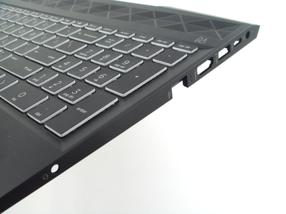 New-Orig HP Pavilion 15-CX 15.6" Palmrest Bezel with US-English Backlit Keyboard White Font L21412-001