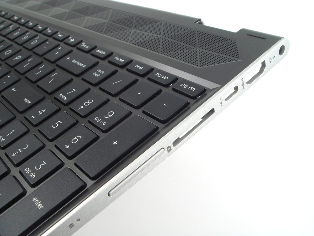 New-Orig HP Pavilion x360 15-CR 15T-CR 15.6" Palmrest Keyboard Bezel with US-English Non-Backlit Keyboard Silver Frame L20848-001