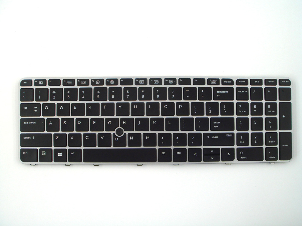 New-Orig HP Elitebook 755 850 G3 G4 15.6" US-English Backlit Keyboard Silver Frame with PointStick