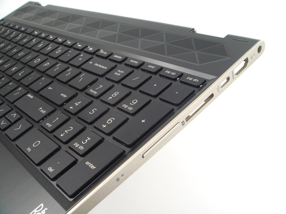 New-Orig HP Pavilion x360 15-CR 15T-CR 15.6" Palmrest Keyboard Bezel with US-English Non-Backlit Keyboard Gold Frame L20850-001
