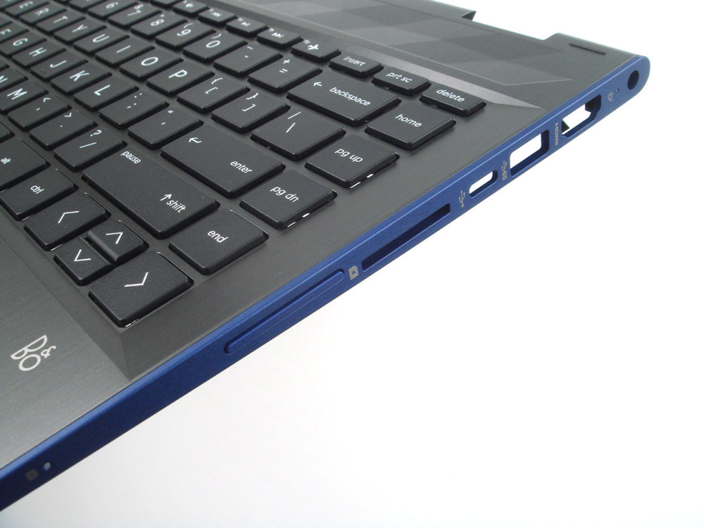 New-Orig HP Pavilion x360 14-CD 14.0" Palmrest Keyboard Bezel with US-English Non-Backlit Keyboard Blue