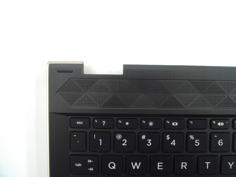 New-Orig HP Pavilion x360 14-CD 14.0" Palmrest Keyboard Bezel with US-English Non-Backlit Gold Border