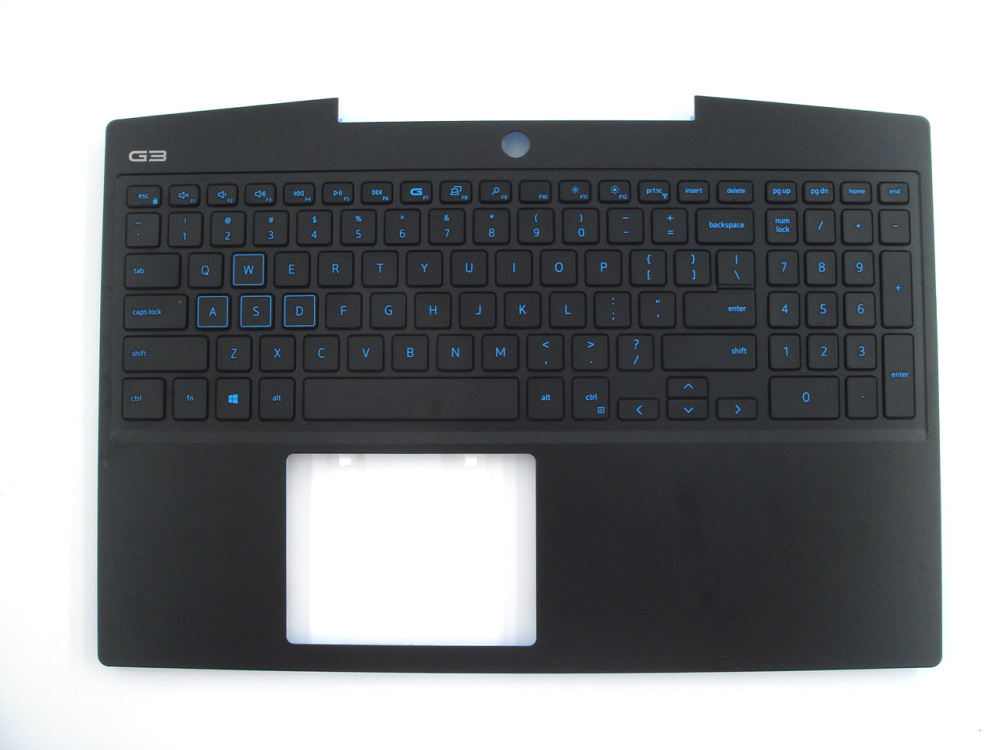 New-Orig Dell G3 15 3590 15.6" Palmrest Keyboard Bezel with US-English Non-Backlit Blue 05DC76 0W2VM0