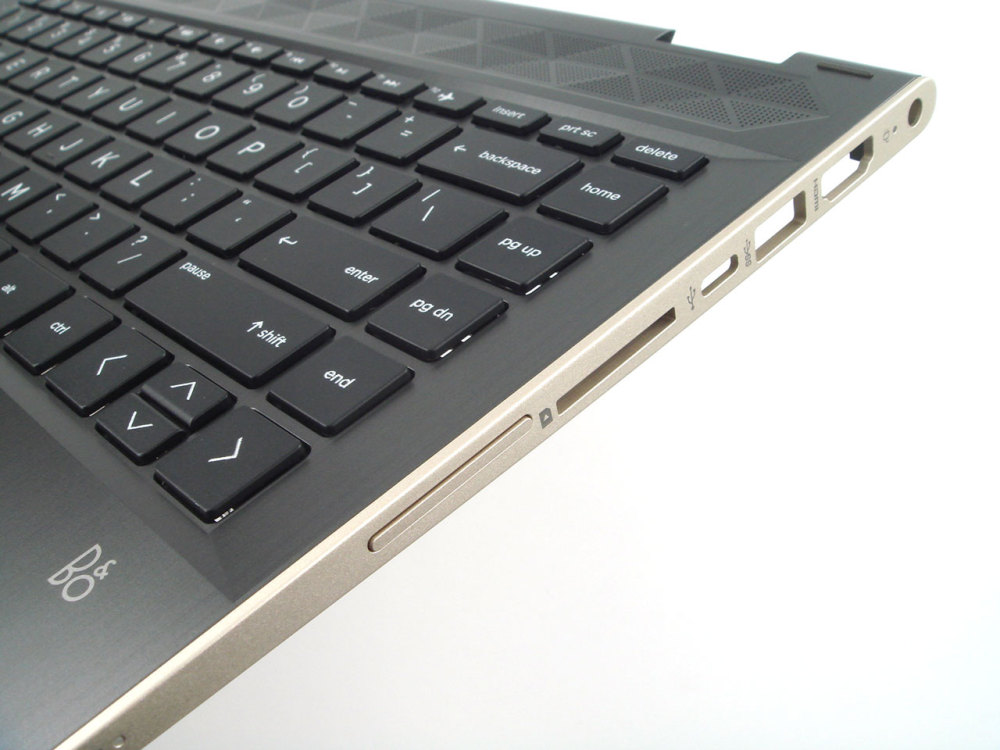 New-Orig HP Pavilion x360 14-CD 14.0" Palmrest Keyboard Bezel with US-English Non-Backlit Gold Border