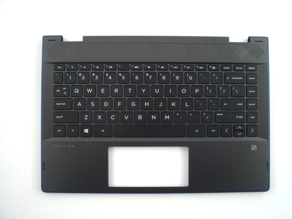 New-Orig HP Pavilion x360 14-CD 14.0" Palmrest Keyboard Bezel with US-English Non-Backlit Keyboard Blue
