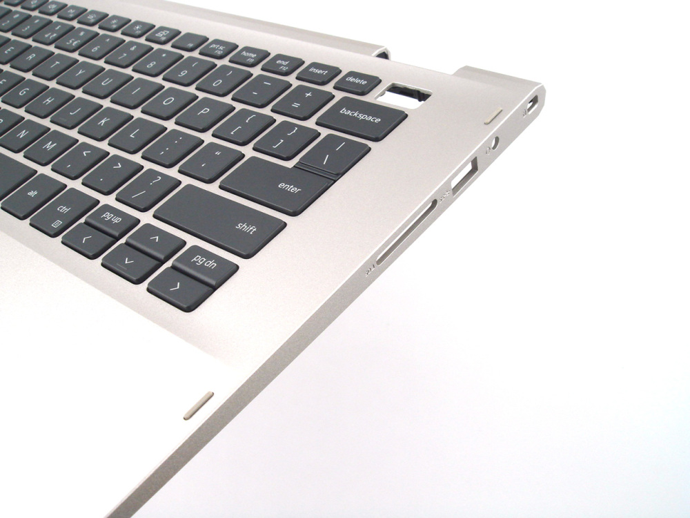 New-Orig Dell Inspiron 5406 2-in-1 14.0" Palmrest Keyboard Bezel with US-English Backlit Keyboard Silver 050JD3