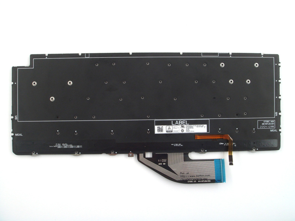 New-Orig Dell XPS 13 7390 9310 2in1 13.3" US-INTL Backlit Keyboard Black 049R37 04J7RW