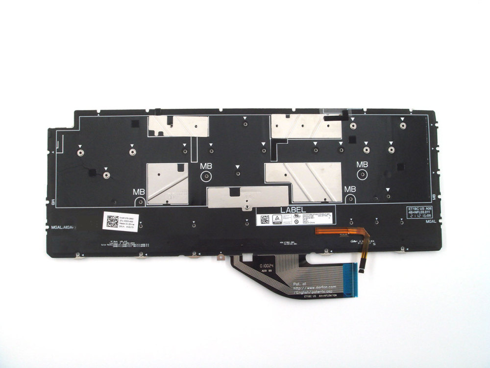 New-Orig Dell XPS 13 7390 9310 2-in-1 13.3" US-English Backlit Keyboard White 0X7C56