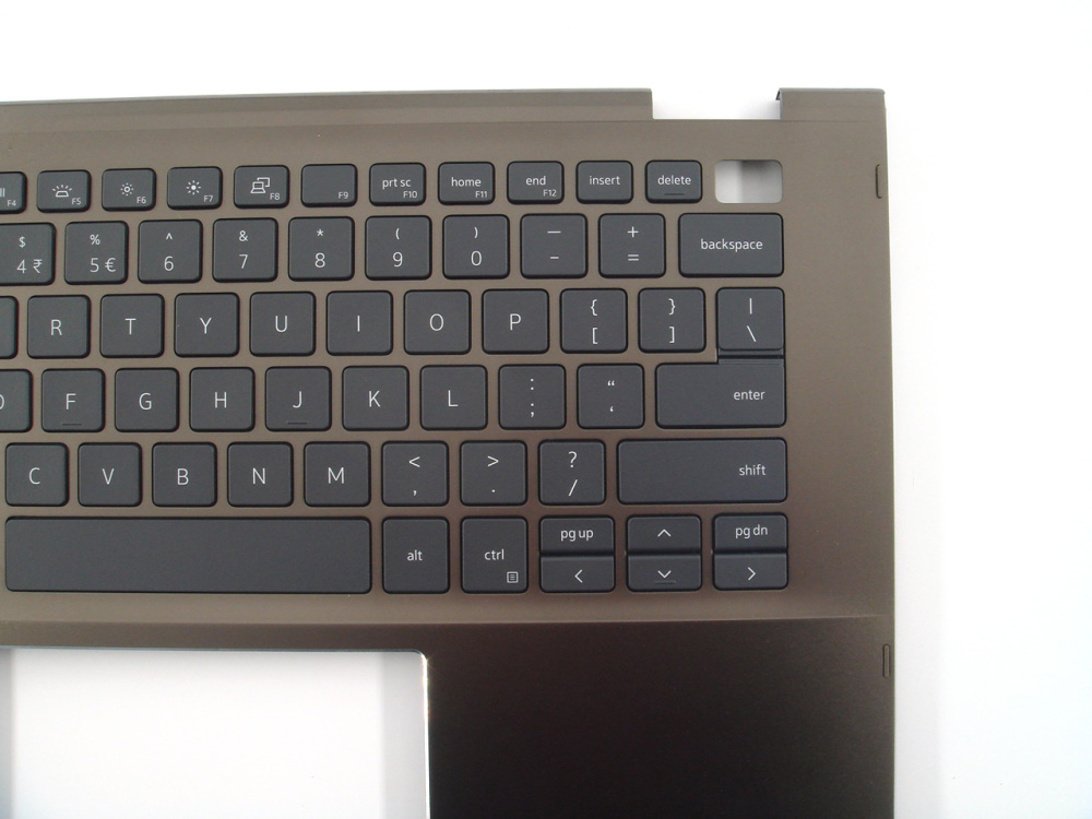 New-Orig  Dell Inspiron 7405 2-in-1 14.0" Palmrest Keyboard Bezel with US-English Backlit Keyboard Brown 0MKCVW 0RFK22