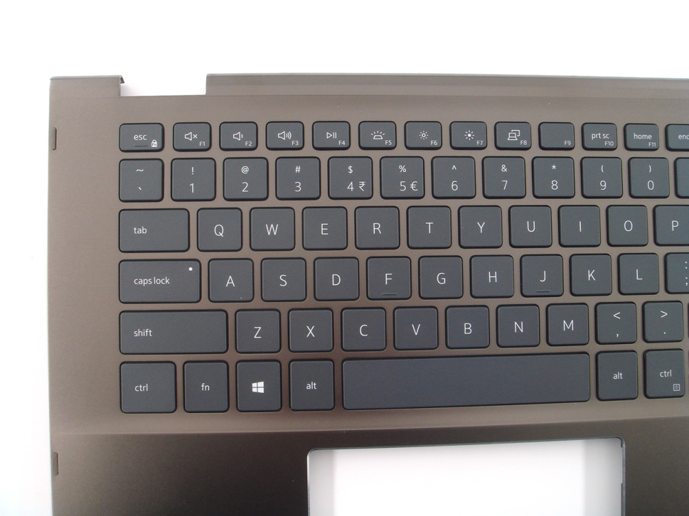 New-Orig  Dell Inspiron 7405 2-in-1 14.0" Palmrest Keyboard Bezel with US-English Backlit Keyboard Brown 0MKCVW 0RFK22
