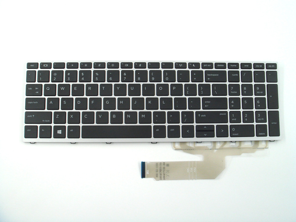 New-Orig HP Probook 650 655 G4 G5 15.6" US-English Non-Backlit Keyboard Silver L09594-001