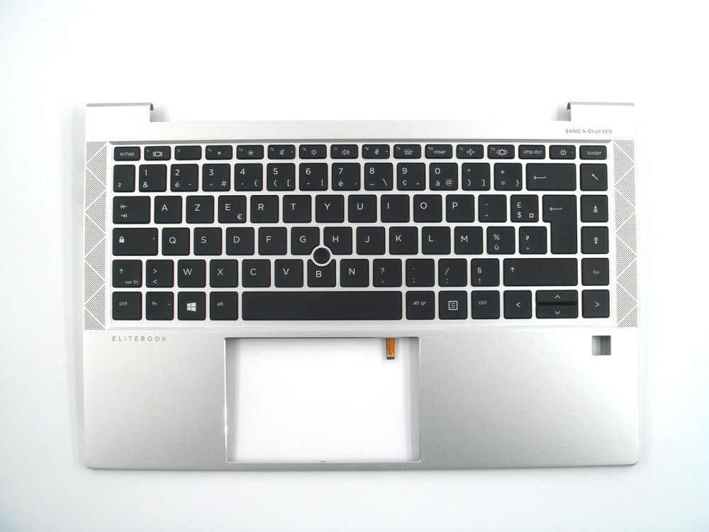 New-Orig HP Elitebook 840 845 G7 G8 14.0" Palmrest Keyboard Bezel with French Backlit Keyboard Silver M07090-051