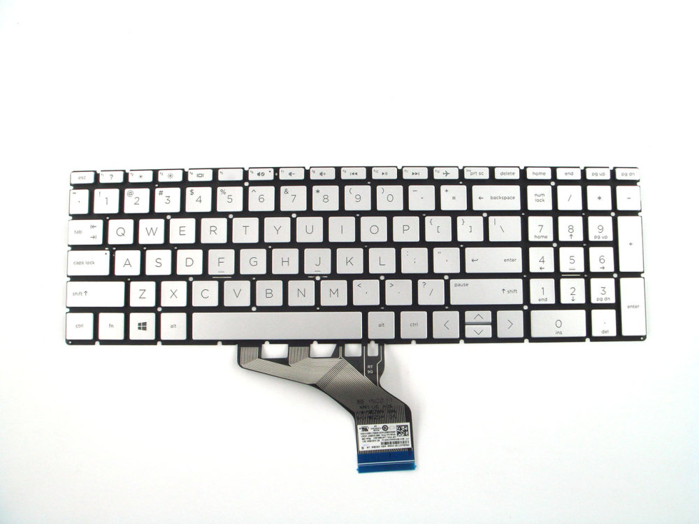 New-Orig HP Pavilion x360 15-DQ DB DX 15.6" US-English No-Backlit Keyboard Silver