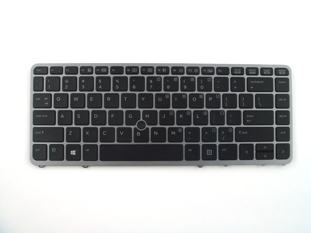 New-Orig HP Elitebook 745 840 G1 G2 14.0" US-English Backlit Keyboard with Point Silver
