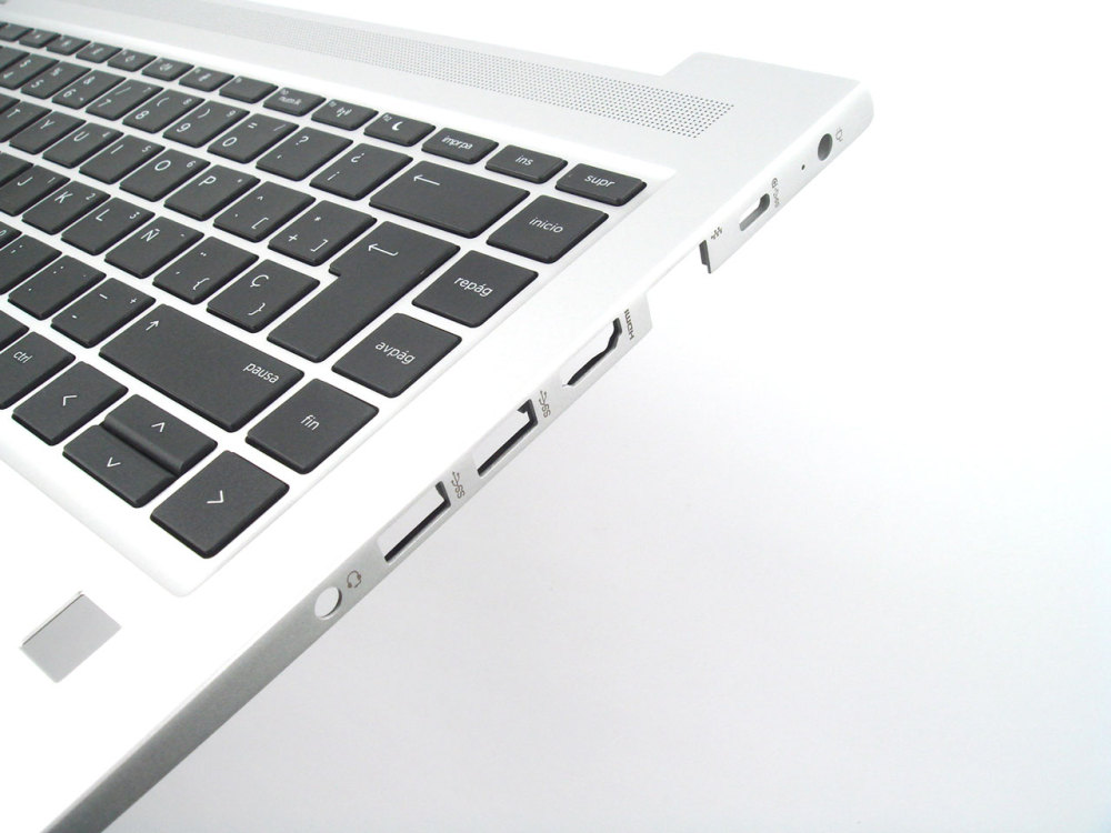 New-Orig HP ProBook 440 445 G6 G7 14.0" Palmrest Keyboard Bezel with Spanish Non-Backlit Keyboard Silver L44589-071