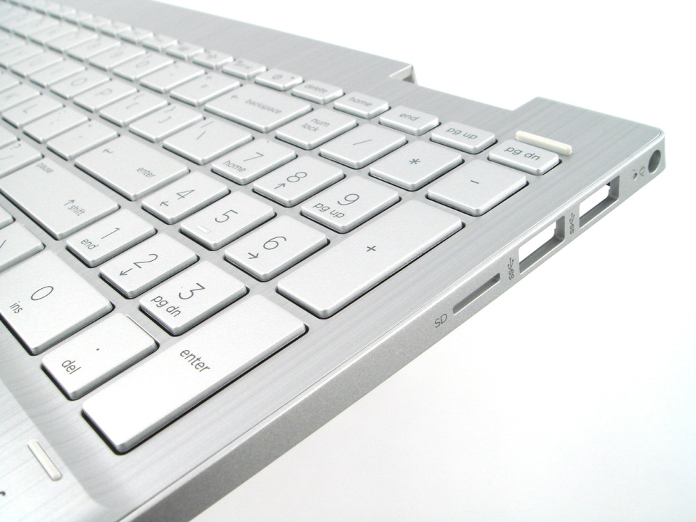 New-Orig HP Pavilion x360 15-ER TPN-W147 15.6" Palmrest Keyboard Bezel with US-English Backlit Keyboard Non-Fingerprint Hole Silver