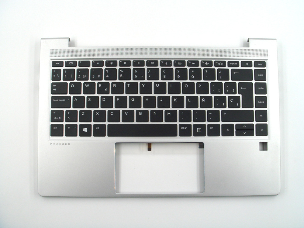 New-Orig HP ProBook 440 445 G9 14.0" Palmrest Keyboard Bezel with Spanish Backlit Keyboard Silver N01287-071