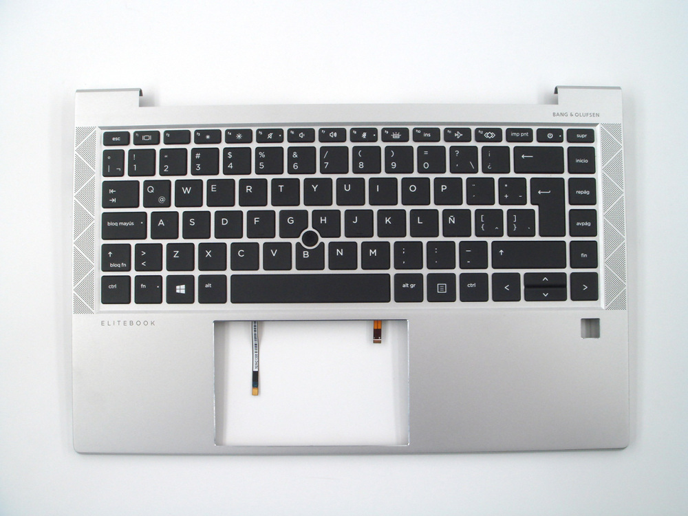 New-Orig HP Elitebook 840 G7 G8 14.0" Palmrest Keyboard Bezel with Latin-Spanish Backlit Keyboard Silver M36312-161