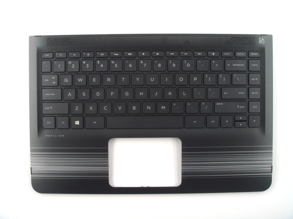 New-Orig HP Pavilion x360 13-U 13.3" Palmrest Bezel US-English Backlit Keyboard with Silver Stripe 856039-001