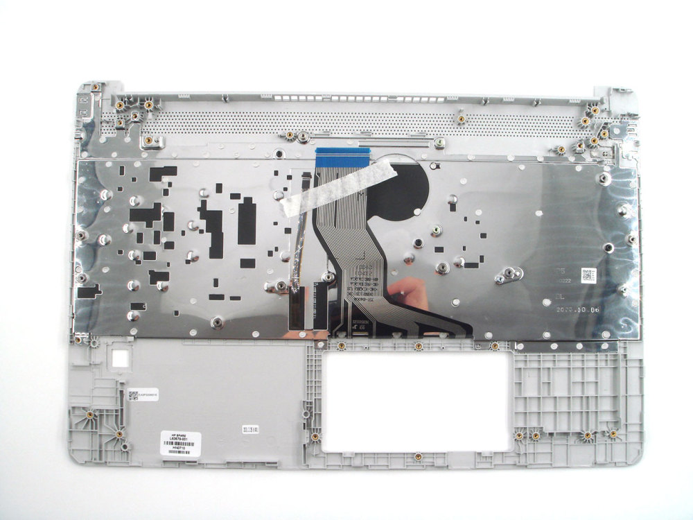 New-Orig HP 15-DY 15-EF 15.6" Palmrest Bezel with US-English Backlit Keyboard with Fingerpriter Hole L63579-001 Silver
