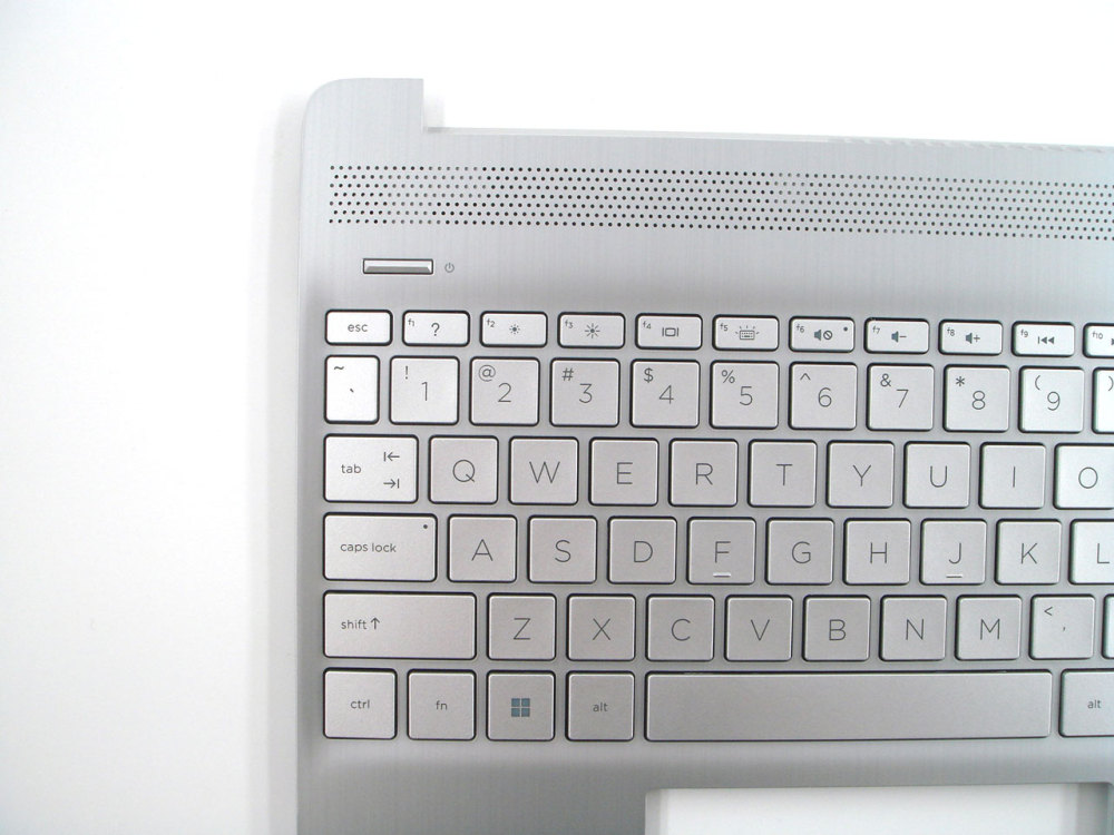 New-Orig HP 15-DY 15-EF 15.6" Palmrest Bezel with US-English Backlit Keyboard with Fingerpriter Hole L63579-001 Silver