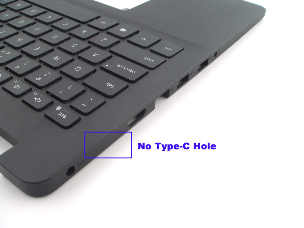 New-Orig Dell Vostro 3500 3501 15.6" Palmrest Keyboard Bezel with US-English Backlit Keyboard without Type-C Hole 0NY3CT Black