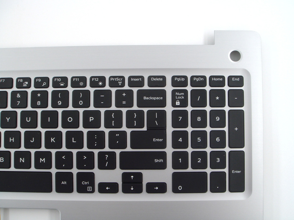 New-Orig Dell Inspiron 5570 5575 15.6" Palmrest Keyboard Bezel with US-English Backlit Keyboard Silver 0MR2KH