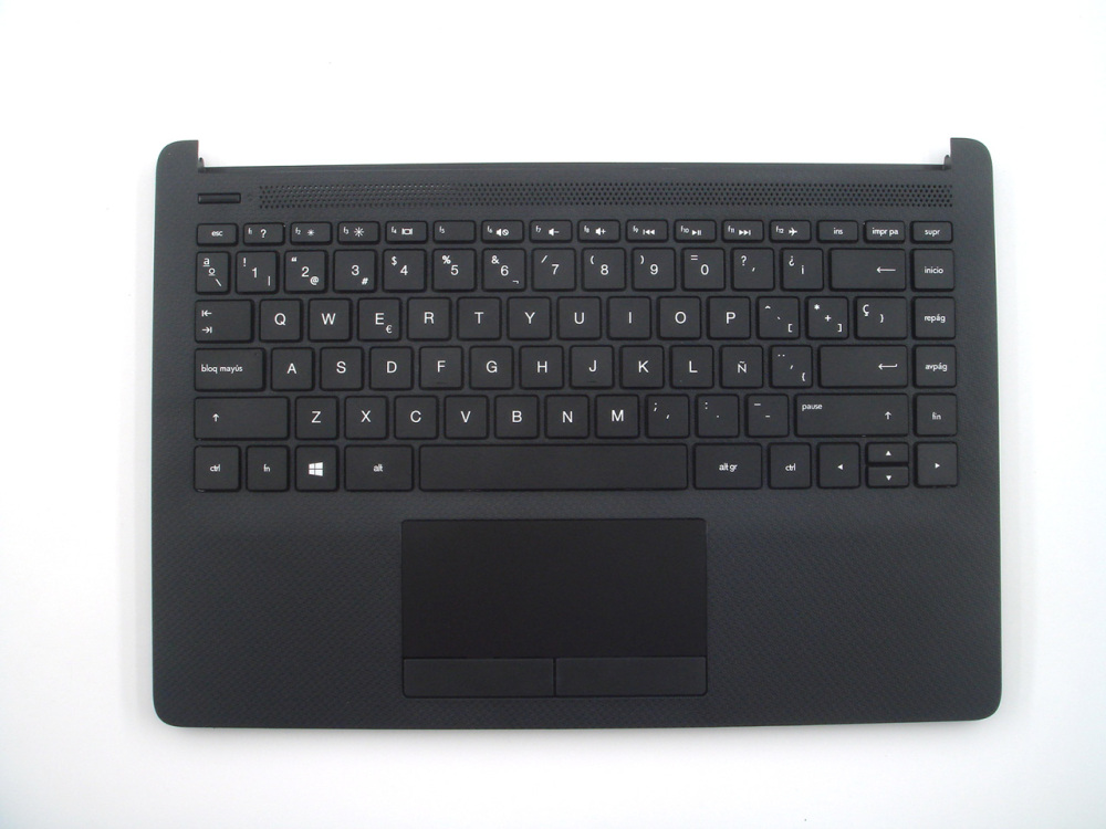 New-Orig HP 14-CF 14-DK 14.0" Palmrest Keyboard Bezel with Spanish Non-Backlit Keyboard Black Matte L91187-071
