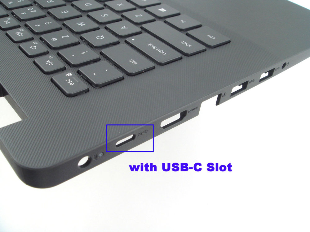 New-Orig Dell Vostro 3400 14.0" Palmrest Keyboard Bezel with US-English Backlit Keyboard with Typc-C Slot Black 0TV7CN