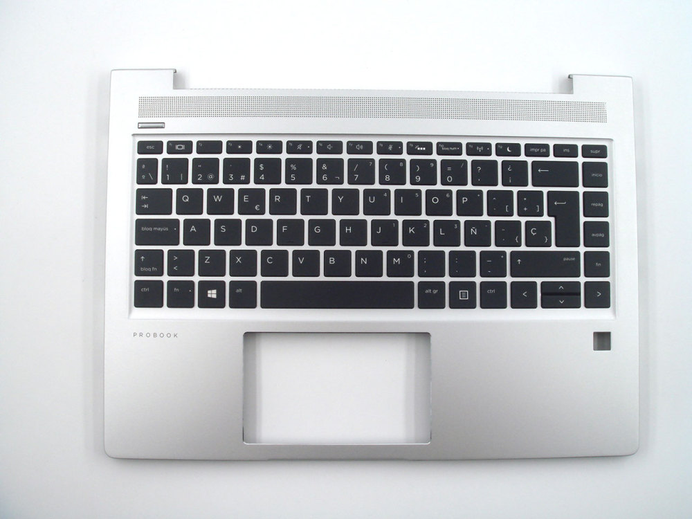 New-Orig HP ProBook 440 445 G6 G7 14.0" Palmrest Keyboard Bezel with Spanish Backlit Keyboard Silver L65224-071 L44588-071