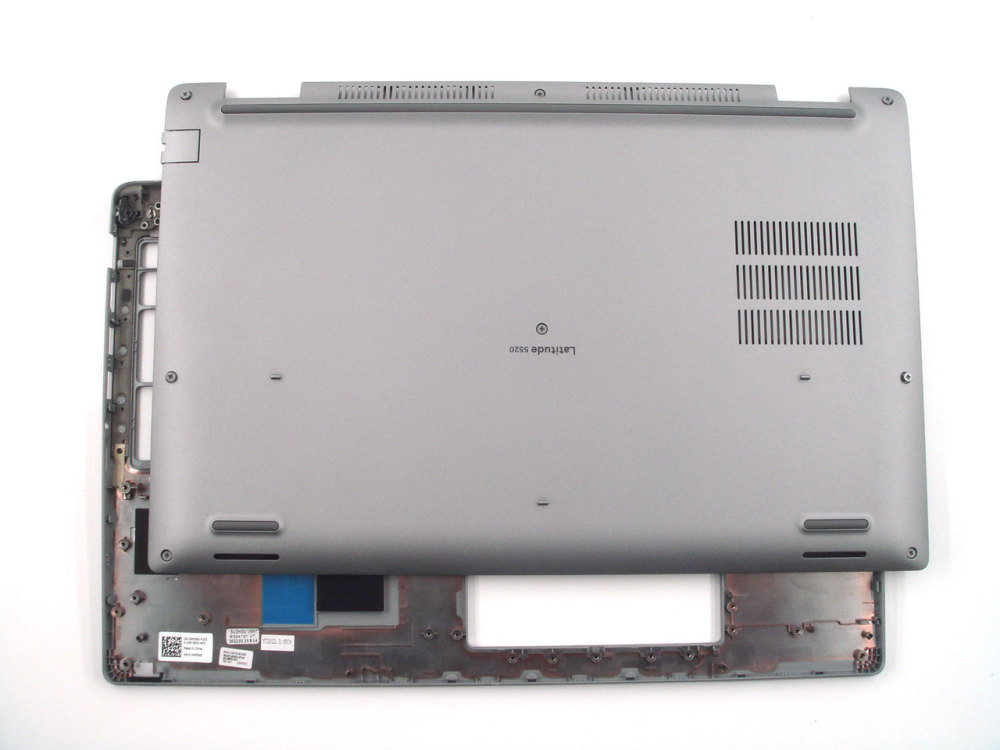 New-Orig Dell Latitude 5520 15.6" Palmrest Keyboard Bezel with SC Slot and Base Cover Silver 09MDK8 03C21P