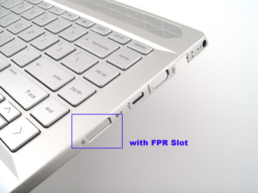 New-Orig HP Pavilion 14-CE 14.0" Palmrest Keyboard Bezel with US-English Backlit Keyboard with Fingerprint Hole Silver L19195-001