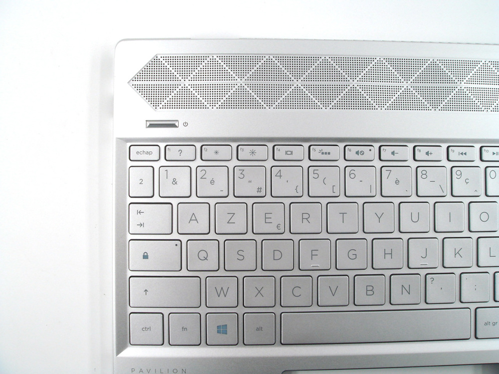 New-Orig HP Pavilion 15-CS 15-CW 15.6" Palmrest Keyboard Bezel with French Backlit Keyboard for UMA Graphics Silver L24752-051