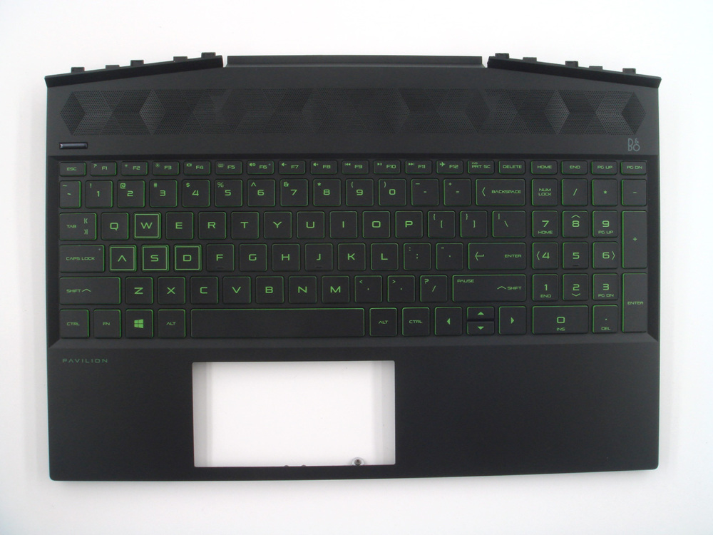 New-Orig HP Palivion Gaming 15-DK 15.6" Palmrest Keyboard Bezel with US-English Backlit Keyboard Green L57593-001