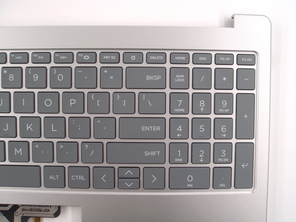 New-Orig HP Laptop 15-FC 15-FD 15.6" Palmrest Keyboard Bezel with US-English Backlit Keyboard withou Finger Hole Silver N36753-001