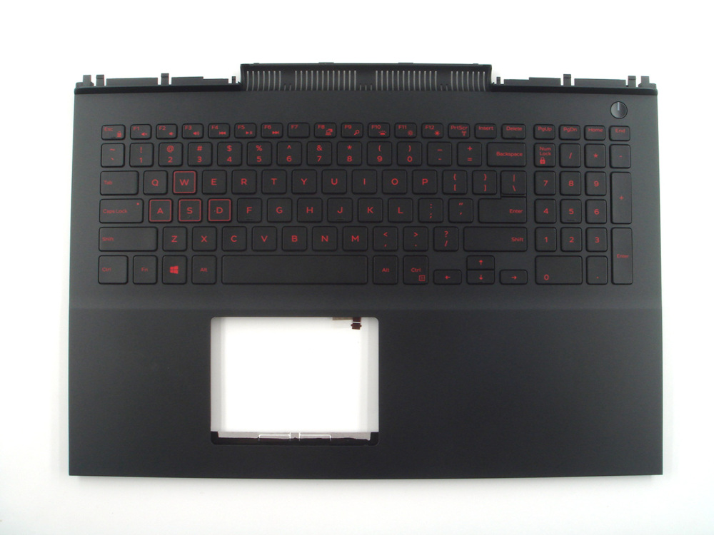 New-Orig Dell Inspiron 7566 7567 15.6" Palmrest Keyboard Bezel with US-English Backlit Red-Font Keyboard 00KN55