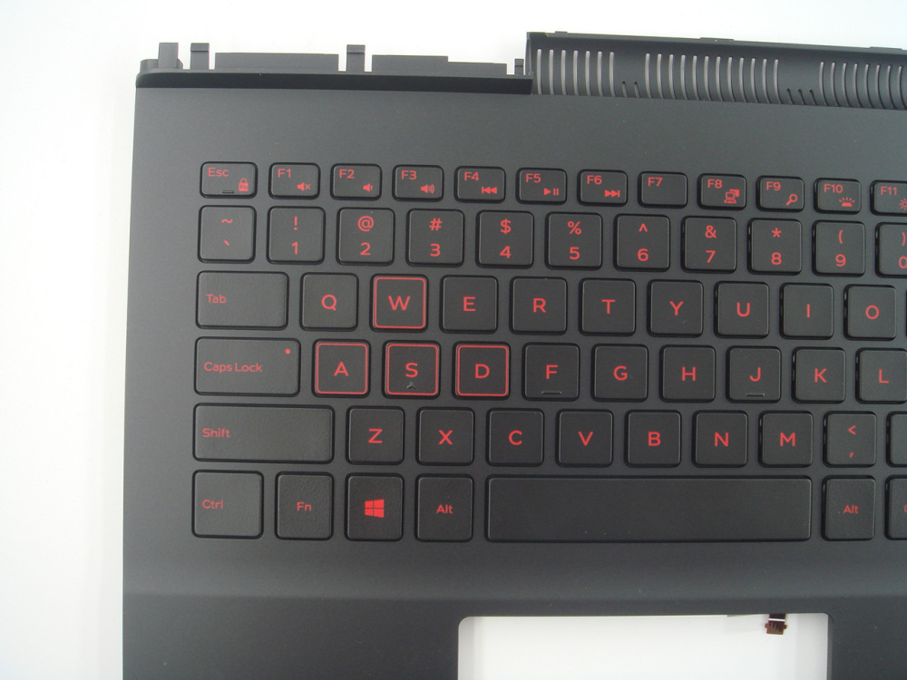 New-Orig Dell Inspiron 7566 7567 15.6" Palmrest Keyboard Bezel with US-English Backlit Red-Font Keyboard 00KN55