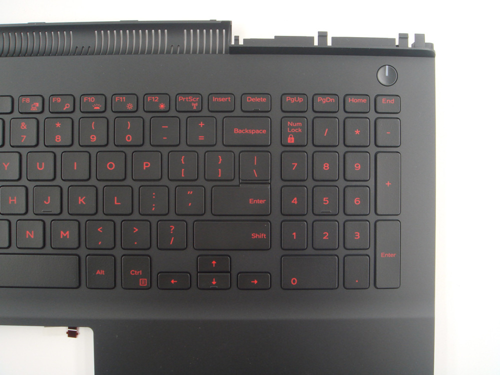 New-Orig Dell Inspiron 7566 7567 15.6" Palmrest Keyboard Bezel with US-English Backlit Red-Font Keyboard 00KN55