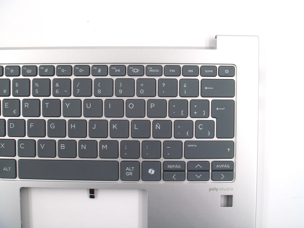 New-Orig HP Elitebook 640 645 G11 14.0" Palmrest Keyboard Bezel with Spanish Backlit Keyboard Silver N97244-071