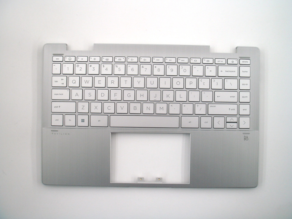 New-Orig HP Pavilion x360 14-EK 14.0" Palmrest Keyboard Bezel US BL without Fingerprint Hole Silver N09601-001