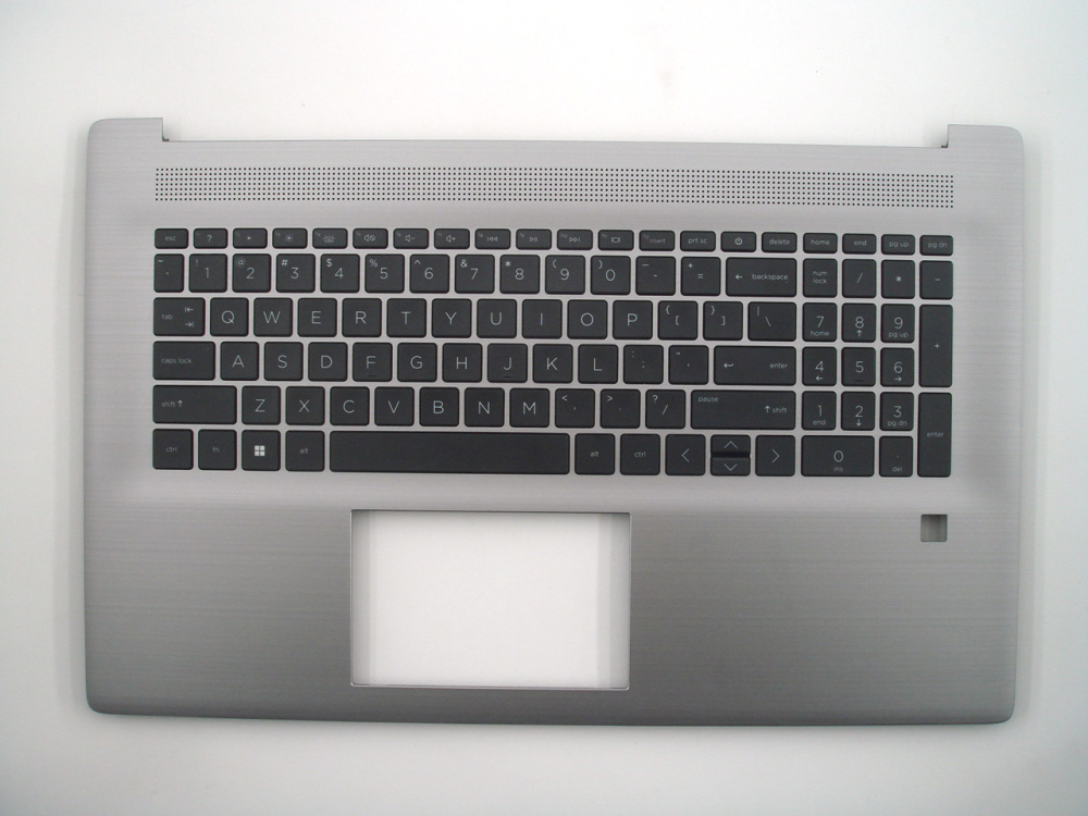 New-Orig HP 470 G8 G9 G10 17.3" Palmrest Keyboard Bezel with US-English Backlit Keyboard with Fingerprint Hole Silver M51628-001