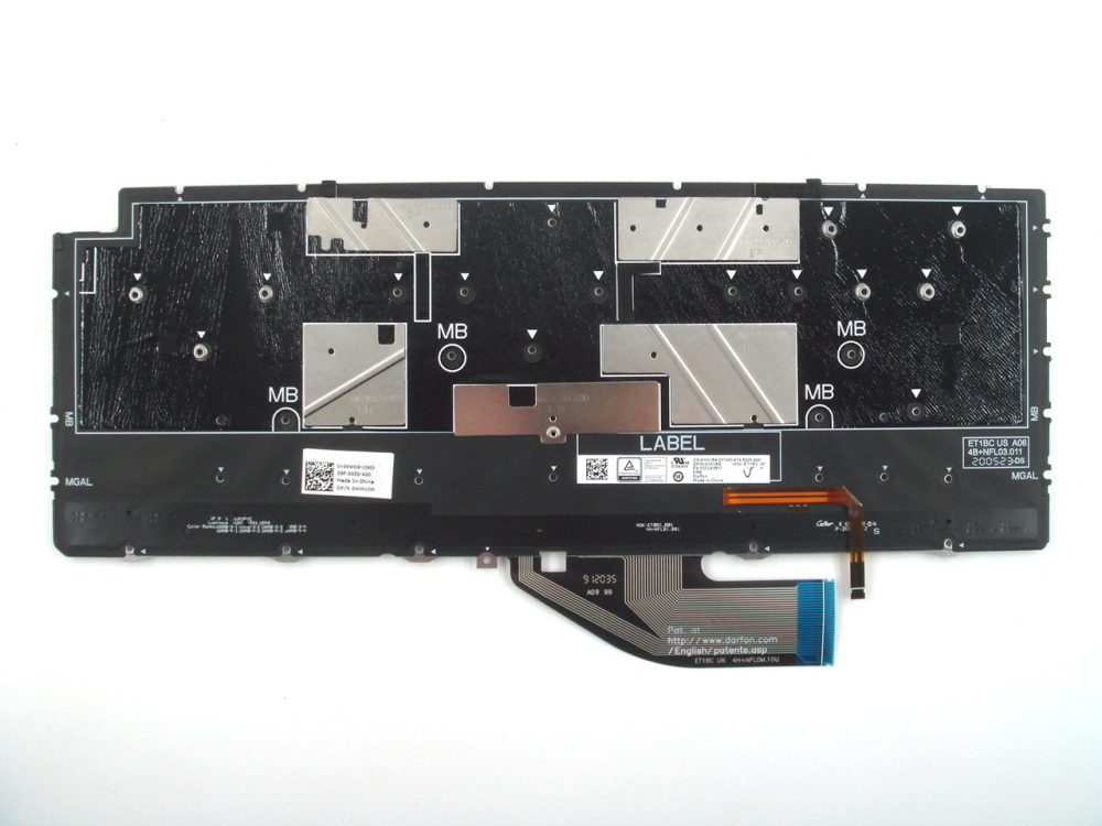 New-Orig Dell XPS 13 7390 9310 2-in-1 13.3" French Backlit Keyboard White 0YKV64