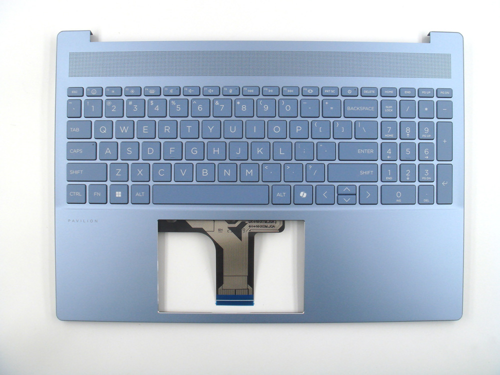 New-Orig HP Pavilion 16-AF 16-AG 16.0" Palmrest Keyboard Bezel with US-English Backlit Keyboard Blue N95996-001