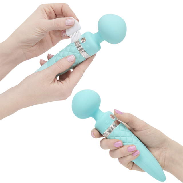 Luxury Sex Toy Pillow Talk Sultry Dual-Ended Vibrator with Swarovski Crystal, Deep and Rumbly PowerBullet Vibrations with Two Independently Motors