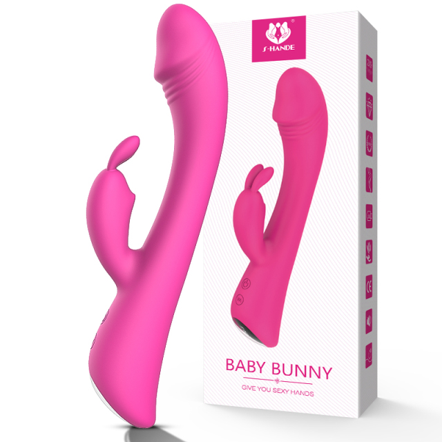 Best Rabbit Vibrator 2 in 1 Clitoral Stimulator Vaginal G-spot Massager with 9 Vibration Modes, Waterproof Rechargeable Adult for Female Orgasm