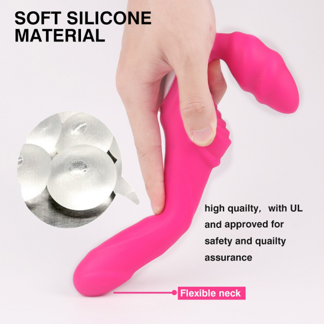 Female Sex Toy 9 Speed Strapless Strap-On Dildo Double End Vibrator Sex Toy for Lesbian Couple