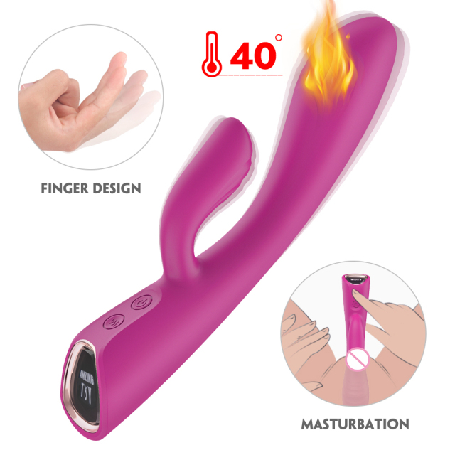 Dual Vibrator with 9 Speed Vibration for Women Masturbation Clitoris and G Spot Stimulation Massager