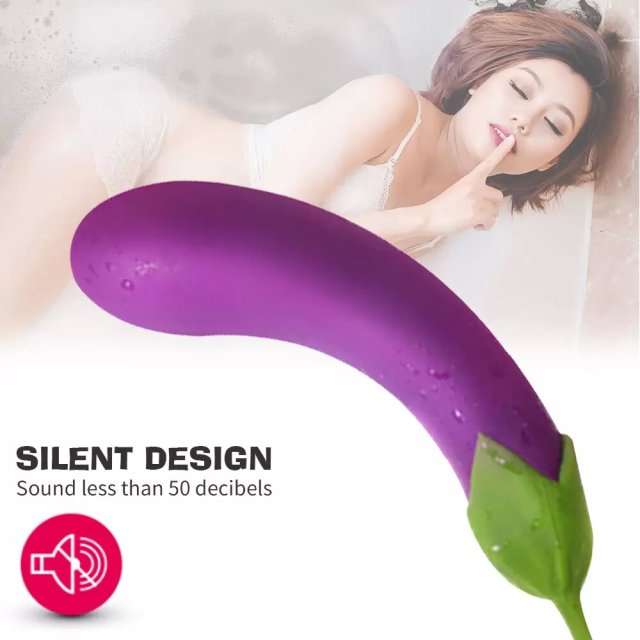 Vegetable Sex Toys Realistic Veggie Eggplant Shape Vibrator for Female Clitoris and G Spot Stimulation Masturbation USB Rechargeable Waterproof