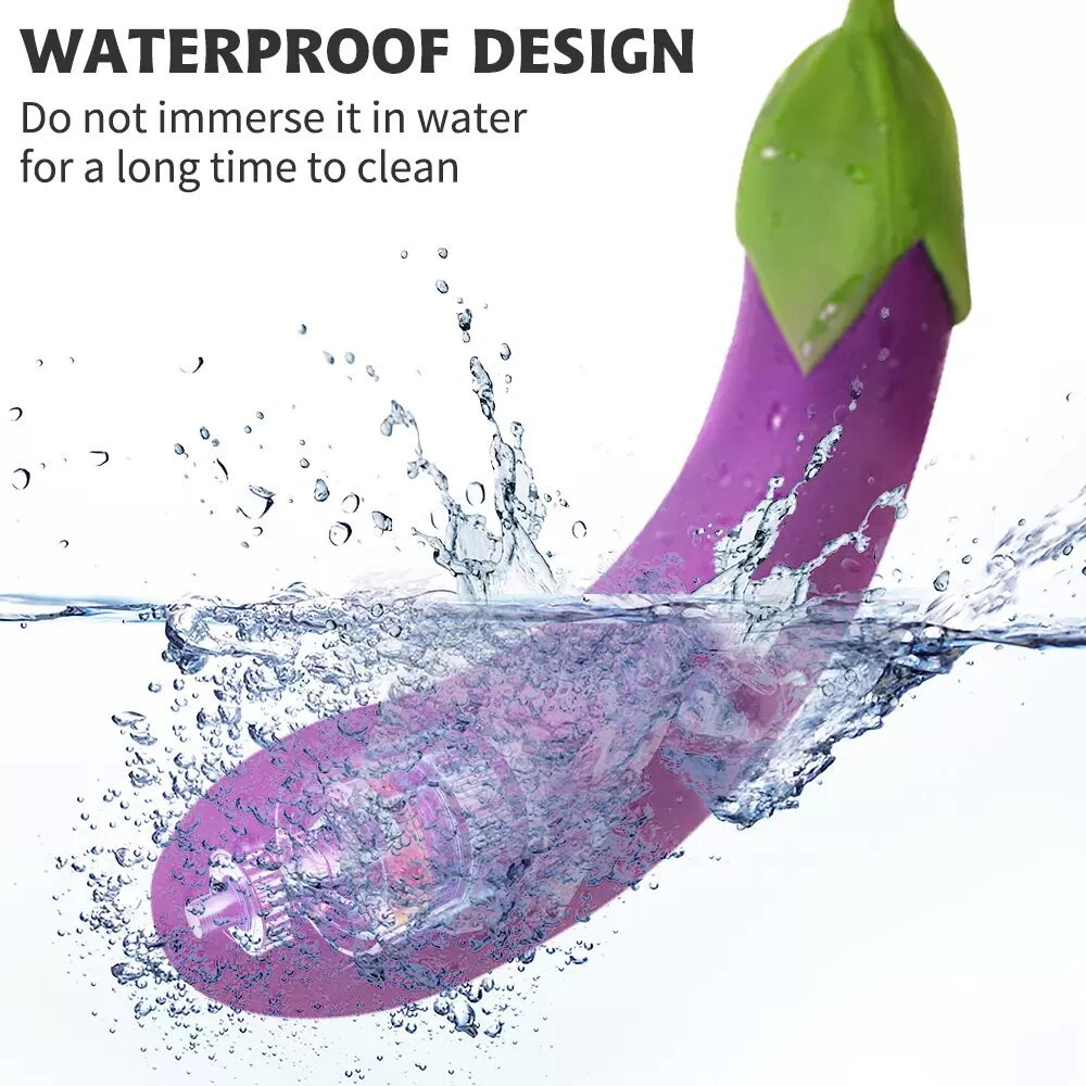 Vegetable Sex Toys Realistic Veggie Eggplant Shape Vibrator for Female Clitoris and G Spot Stimulation Masturbation USB Rechargeable Waterproof